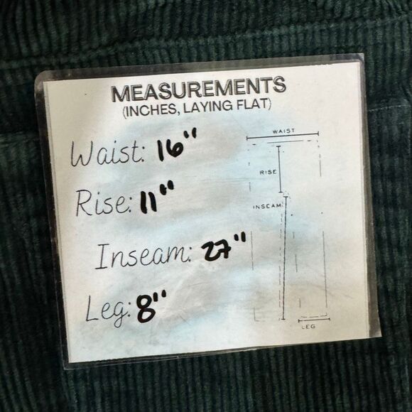 Lauren Ralph Lauren corduroy green pants petite 14 - Picture 7 of 7